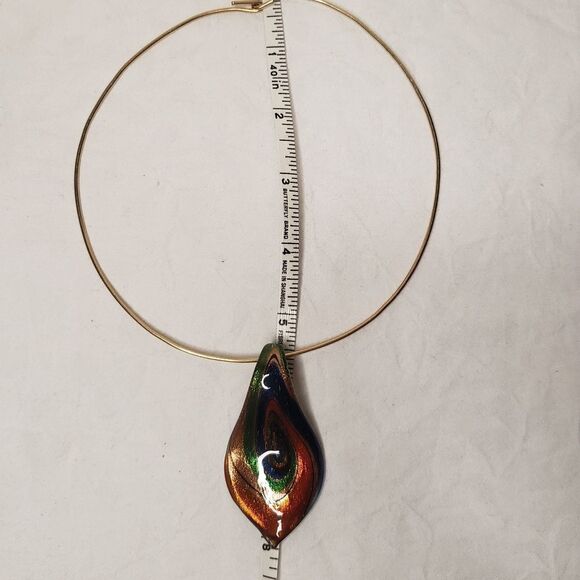 Vintage blown Murano glass pendant necklace - Picture 6 of 7